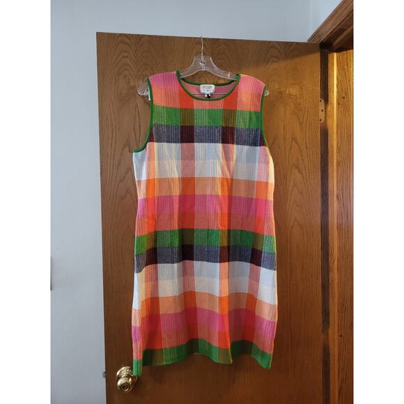 XXL Plaid Mini Sweater Dress kate spade new york Target Red/Pink/Green Blue NWT - Picture 5 of 7
